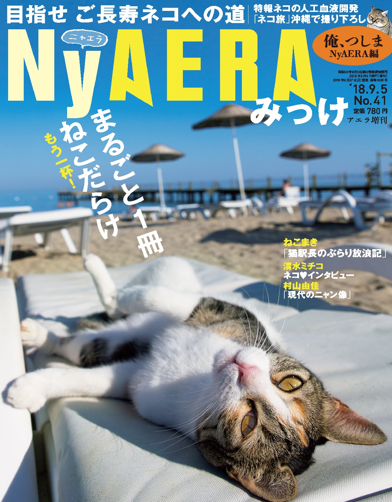 まるごと１冊ネコニュース Aeraが ネコ化 した Nyaera ニャエラ みっけ を8月27日に発売 初めての夏バージョン すべてのネコと ネコを愛するヒトのために 株式会社朝日新聞出版のプレスリリース