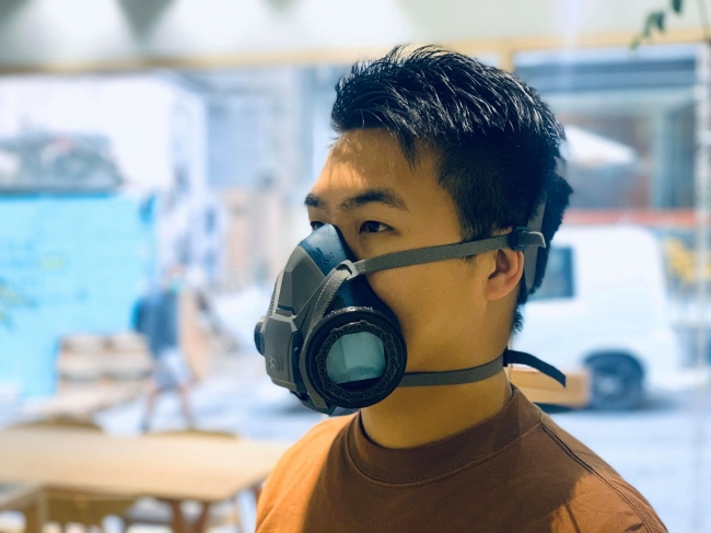 3Dプリンターで制作されたコロナウイルスに対するマスク@FabCafe Hong Kong