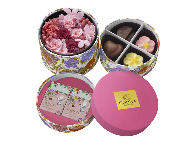 ＜ゴディバ＞ 花咲く春 チョコレート＆フラワーセット 8,250円