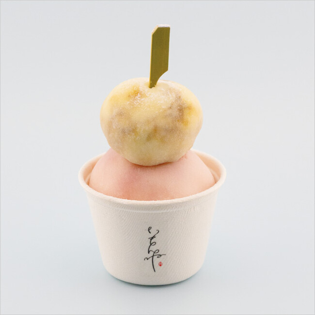 ＜イモンネ＞ジェラ餅2段 濃白桃×濃ほし芋（1個）1,200円