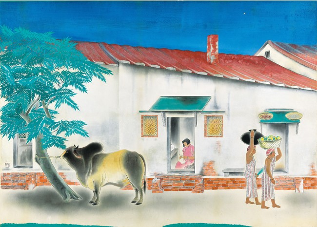 《南嶋薄暮》1940年（昭和15年）山口蓬春記念館蔵