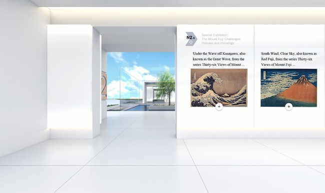 展示エリアの様子（例）：特別展「冨嶽三十六景への挑戦　北斎と広重」江戸東京博物館