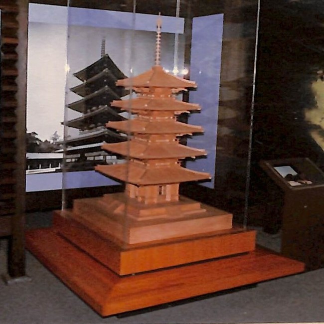 法隆寺五重塔模型（25分の1）　 所蔵：国立科学博物館