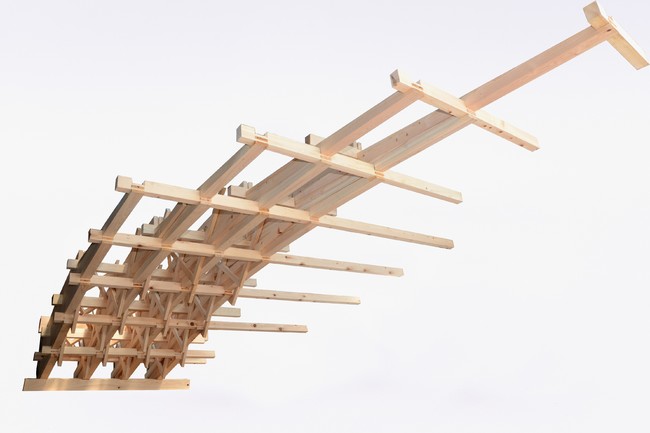 錦帯橋模型（2.5分の1）　所蔵：竹中大工道具館