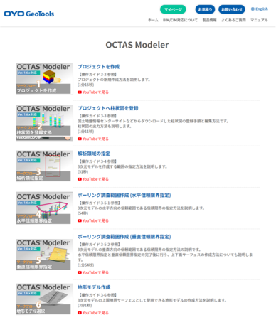 図 4 「OCTAS® Modeler」動画マニュアル