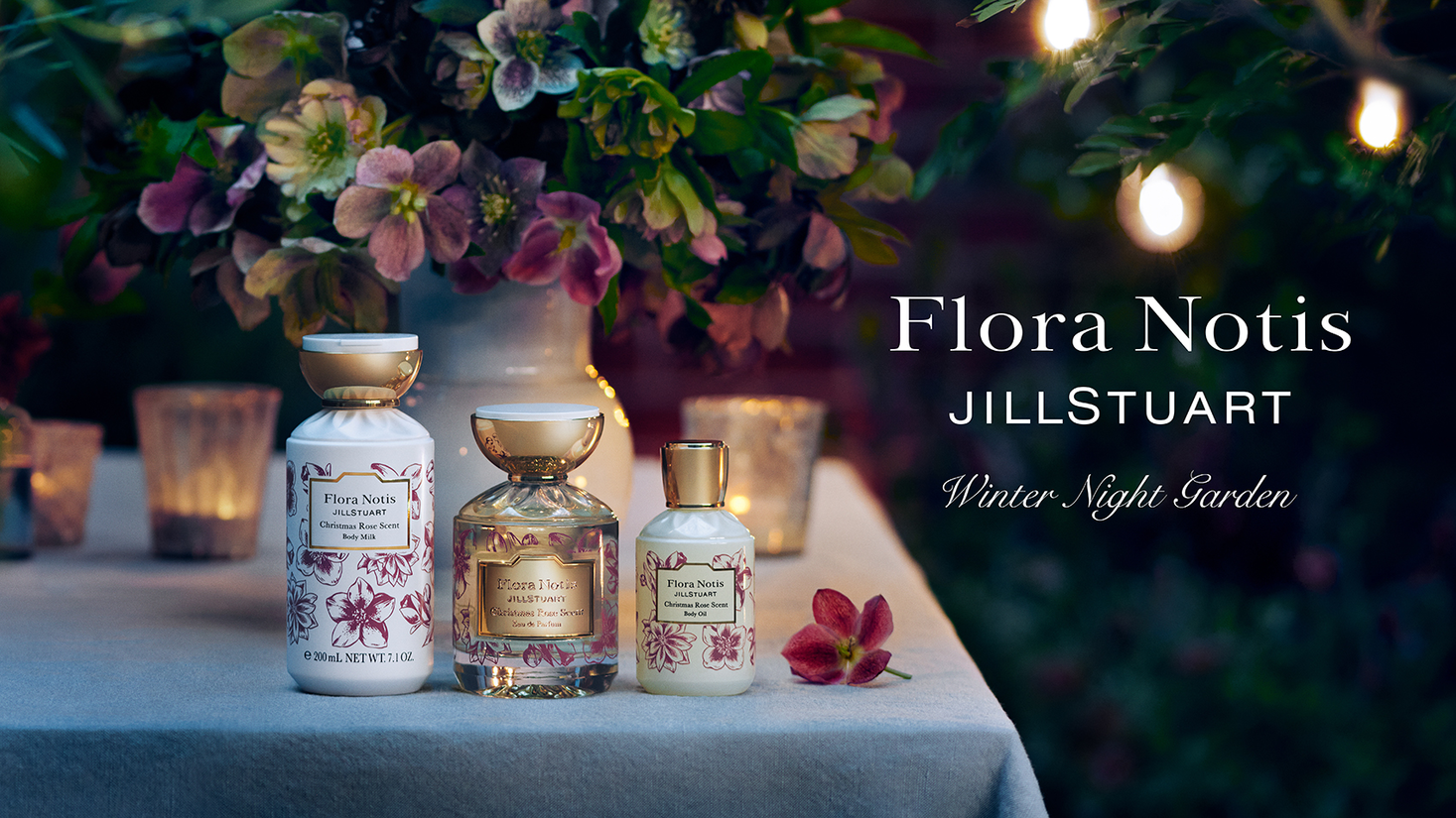 [Flora Notice Jill Stuart] Limited release of the holiday collection with the elegant "Christmas rose" that blooms in the garden at night in winter. thumbnail