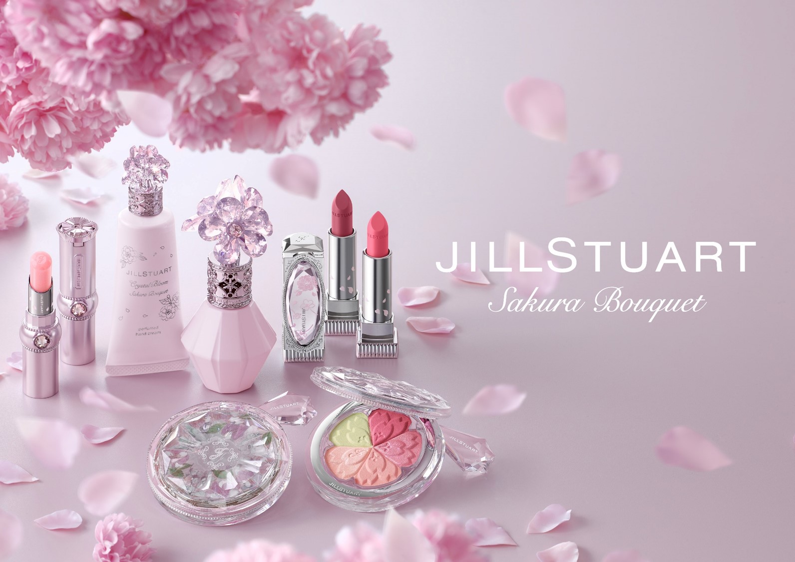 ジルスチュアート ビューティ】やわらかな花びらを幾重にも重ね合わせる八重桜をイメージした、春限定のサクラブーケコレクションが登場。｜JILL  STUARTのプレスリリース