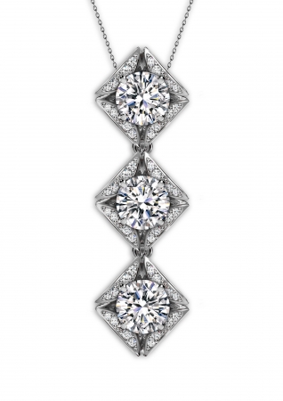 トリロジー パヴェ ペンダント