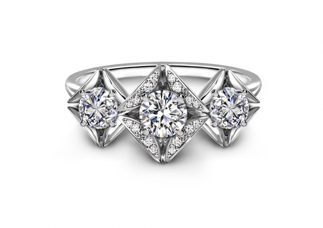 トリロジー セミパヴェ リング