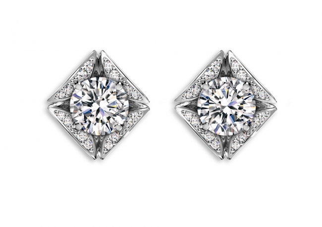 ソリティア パヴェ イヤリング