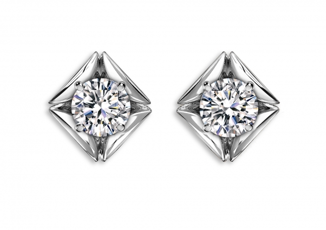 ソリティア プレーン イヤリング