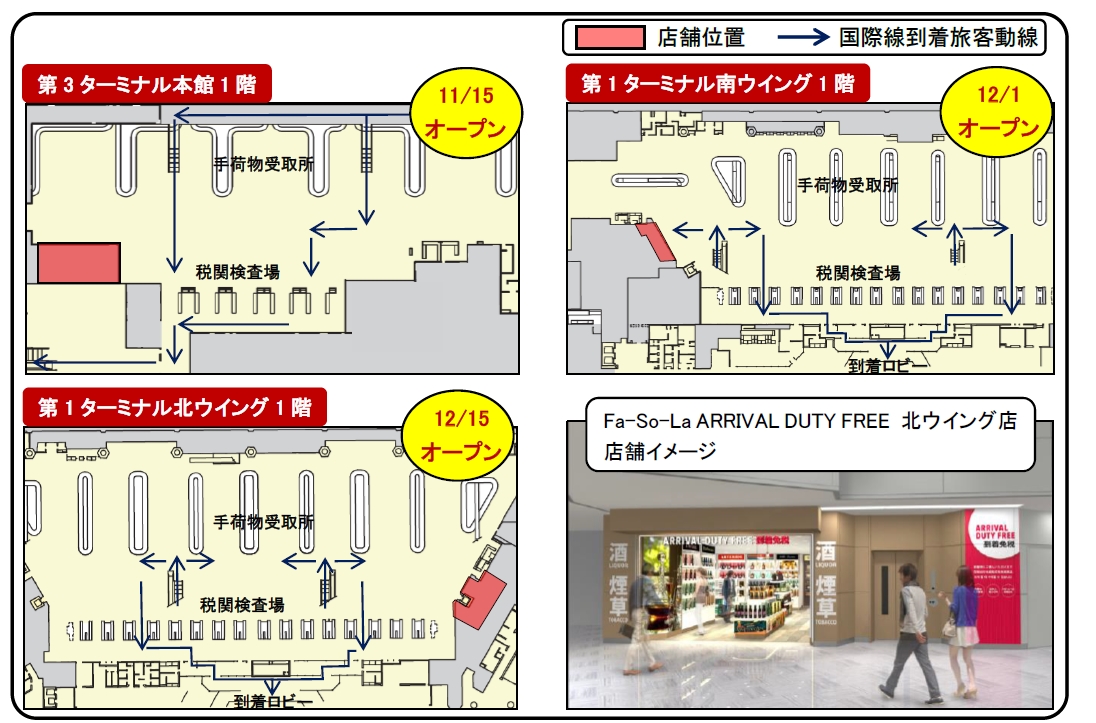 第1・3ターミナルに到着時免税店がオープン！｜成田国際空港株式