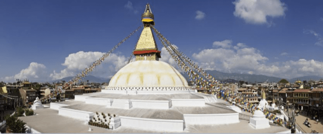 ＜ネパール最大の仏塔、ボダナート＞