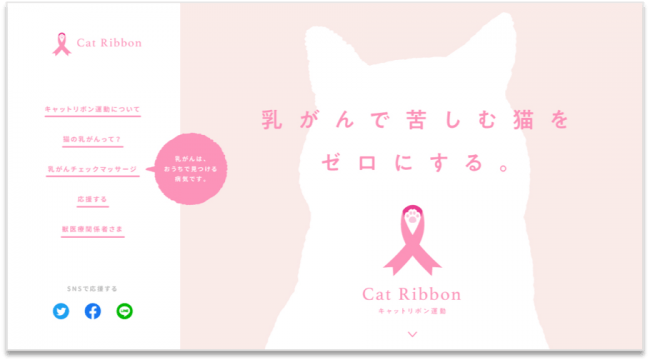 愛猫を乳がんから守ろう ねこ 乳がんの予防啓発プロジェクト キャットリボン運動 19年9月1日から始まります 一般社団法人日本獣医がん臨床研究グループのプレスリリース