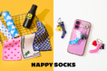 【Happy Socks】夏のお出かけや結露対策に便利な「くっつきタオル」と遊び心満載な「アクリルチャーム」が6月19日(金)より新登場！人気ソックス柄が足元を飛び出し日常を彩るライフスタイル雑貨に！