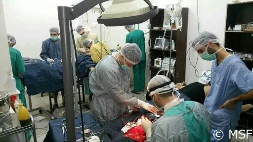 ダマスカス東部の仮設病院の手術室（2013年6月撮影）