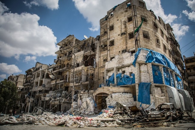 空爆を受けたシリア・東アレッポの病院＝2016年　🄫 KARAM ALMASRI