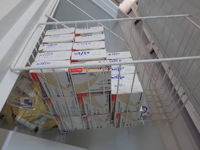 低温管理が破壊された医療倉庫では、使えなくなる医薬品も＝2023年5月13日 (C) MSF