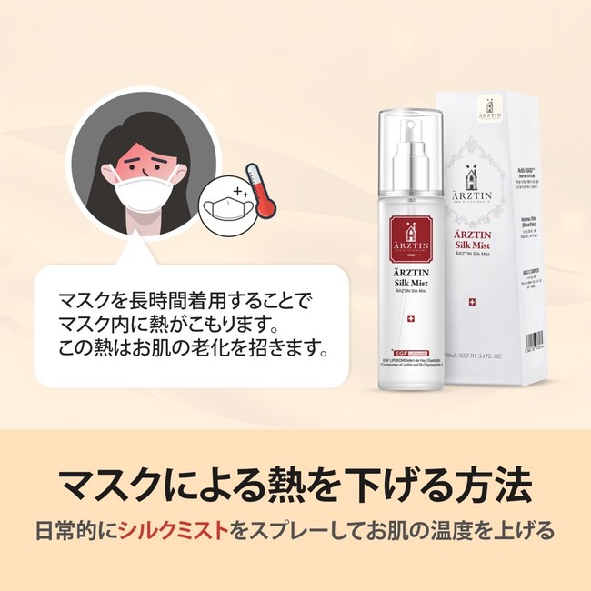 肌の熱老化注意報発令 マスクの中のお肌はどんどん老化している 10月キャンペーンで シルクミスト がお得 株式会社エルツティンジャパンのプレスリリース