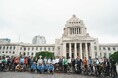 シェアサイクルサービス『チャリチャリ』、自転車議連の青空総会にブースを出展