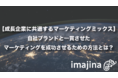 【企業成長に直結するマーケティングミックス】自社ブランドと一貫させたマーケティングを成功させるための方法とは?
