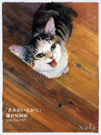 プレスリリース：保護猫との暮らしを瑞々しく描いた、発売後即重版の人気絵本『きみがいるから』原画展開催！7月4日（木）より、鎌倉の雑貨店「moln」にて（PR  TIMES） | 毎日新聞