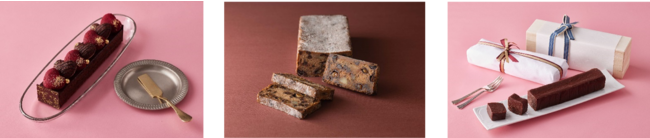 画像左より、ショコラアムール（パティスリー パブロフ）／シュトーレンショコラ（ラ ブティック ドゥ ジョエル・ロブション）／ショコラクラシック（ブリコラージュ ブレッド アンド カンパニー）