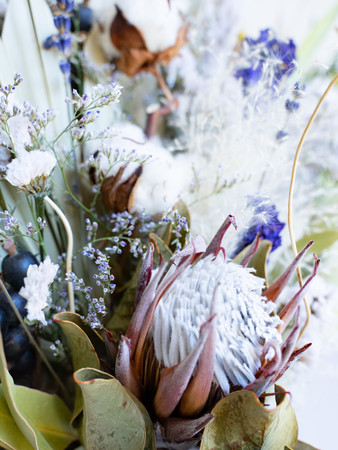 花瓶アレンジブルー Large ズーム