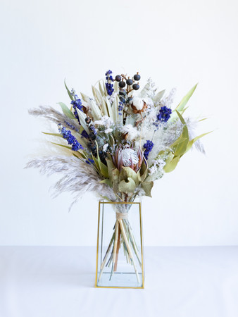 花瓶アレンジ ブルー Large