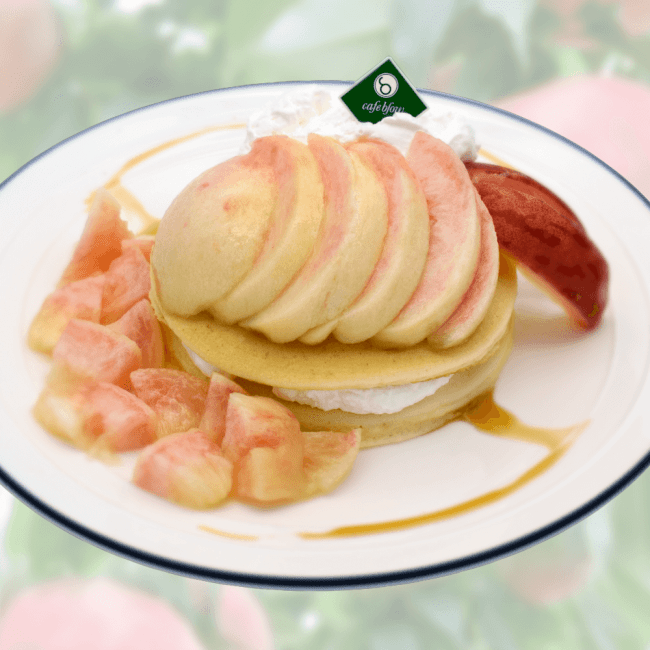 大阪府泉佐野市と和泉市のパンケーキカフェ Cafeblow では 7月11日より桃フェアを開催 沿線グルメ