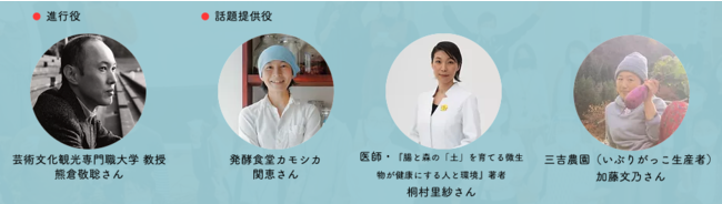 みんなでつくる円卓会議 テーマ5.:腸からみる -知ってる?自分のからだのこと、みえない菌たちのこと- 話し手たち みんなでつくる円卓会議 テーマ5.:腸からみる -知ってる?自分のからだのこと、みえない菌たちのこと- 話し手たち