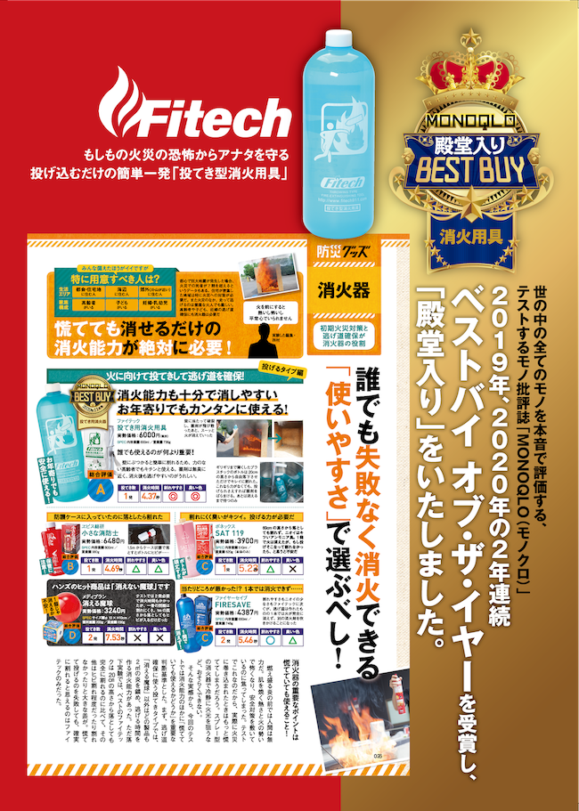 魅力的な Fitech 投てき用消火用具 ２本セット i9tmg.com.br