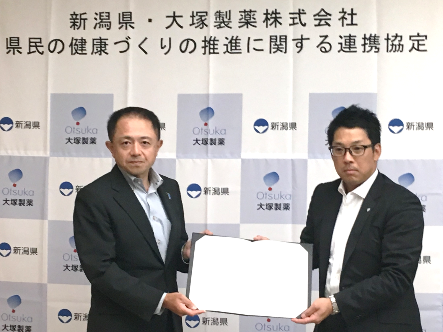 大塚製薬 新潟県と「県民の健康づくりの推進に関する連携協定」を締結
