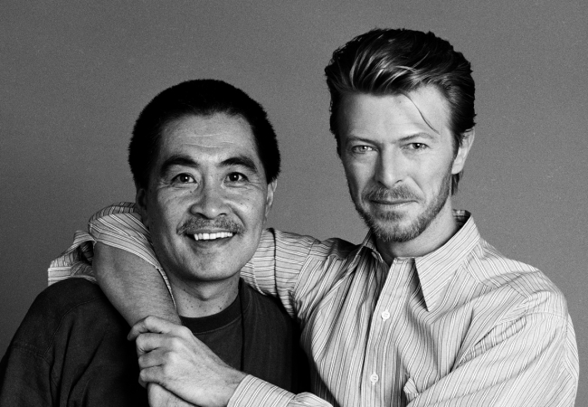鋤田正義with David Bowie © Photo by Mark Higashino