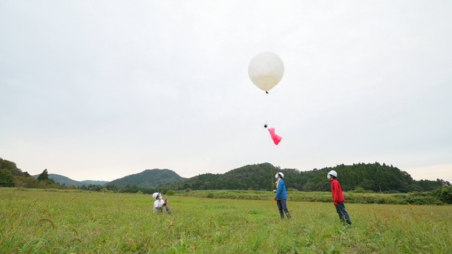 福島南相馬市で実施したFGC2021日本代表チーム cubesat打ち上げの様子