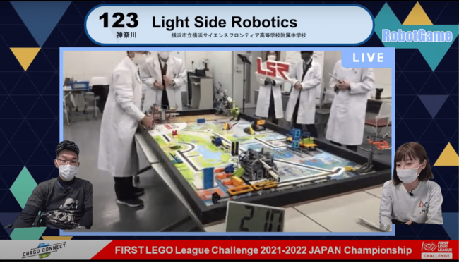 ロボット競技は生で実施され、YouTubeLIVEで配信されました。
