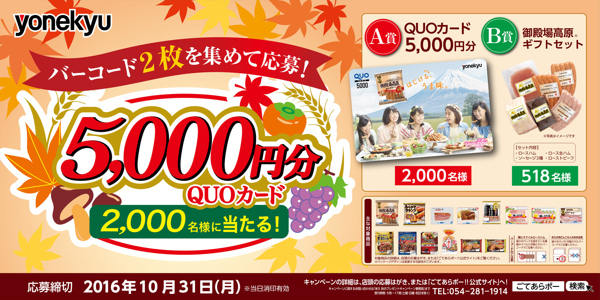 総額1,000万円以上が当たる！2016年秋の全国プロモーション｜伊藤ハム