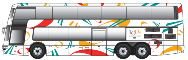  東急100周年ラッピング」を施したオープントップバスデザイン　※イメージ