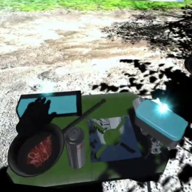 FORE WINDS製品やTrangiaメスティンをタッチして調理を開始