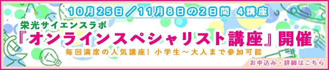 栄光サイエンスラボ 第一線で活躍する研究者のオンライン特別講座を10 25 11 8に開催 増進会ホールディングス ｚ会グループ のプレスリリース