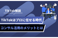企業のTikTok活用に新たな支援手法|戦略的運用を支える「コンサルティング」の活用とは