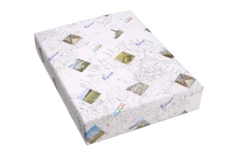 広島県の古地図をモチーフとした包装紙