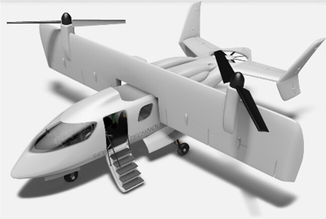 6人乗り機体の完成イメージ　　(C)スカイリンクテクノロジーズ