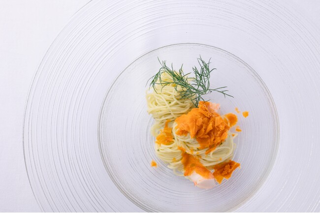 オマール海老香るバジルのかき氷パスタ