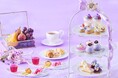 パープルをテーマカラーに、旬のマロンや紫芋などをふんだんに使用した華やかな秋スイーツ「プリンセスアフタヌーンティー」~Elegant Purple~