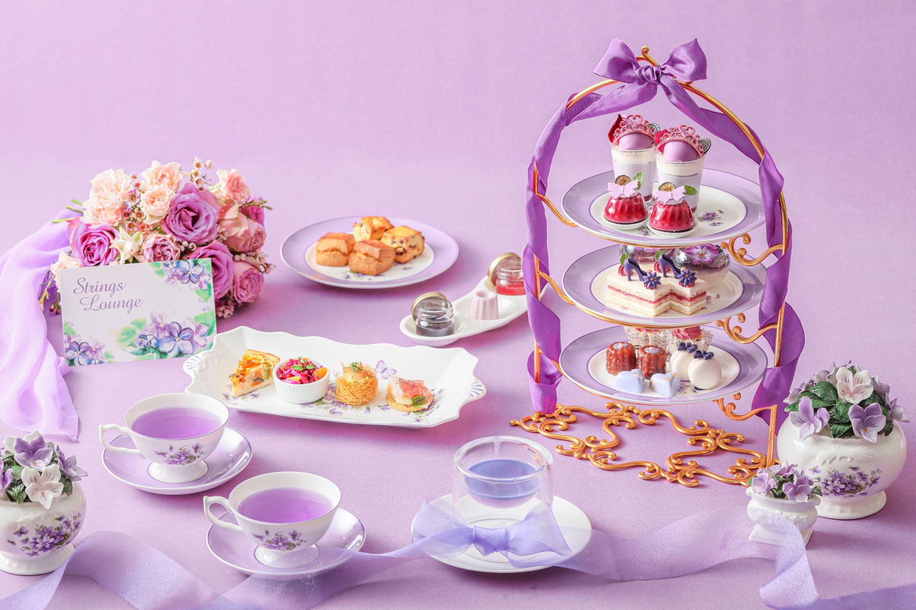 今秋のトレンドは バイオレットカラー 佐藤すみれ氏監修の キュートでゴージャスなアフタヌーンティー マリーアントワネットのsumire Sweets Collection 販売 ベストブライダルのプレスリリース