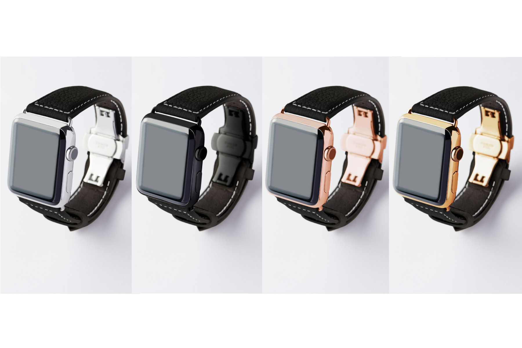 Apple Watch Series 6 Seに対応 Apple Watchを さらに美しく 高級レザーバンド Eponasに 新色ベルジアンブラックホワイトステッチ登場 Eponasのプレスリリース