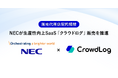 NEC×クラウドワークス 販売代理店契約締結　NECが生産性向上SaaS「クラウドログ」導入を推進