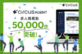 【circusAGENT】掲載求人数が一年半で約2.9倍の50,000件を突破