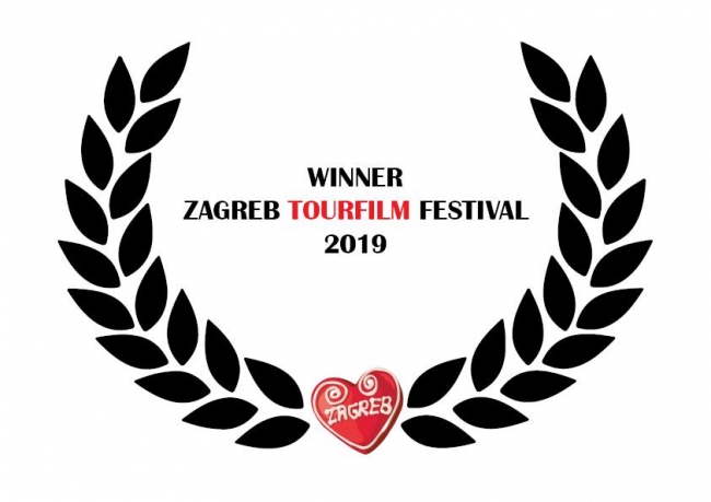 ザグレブ・ツアーフィルム映画祭受賞作品の月桂樹ロゴ。